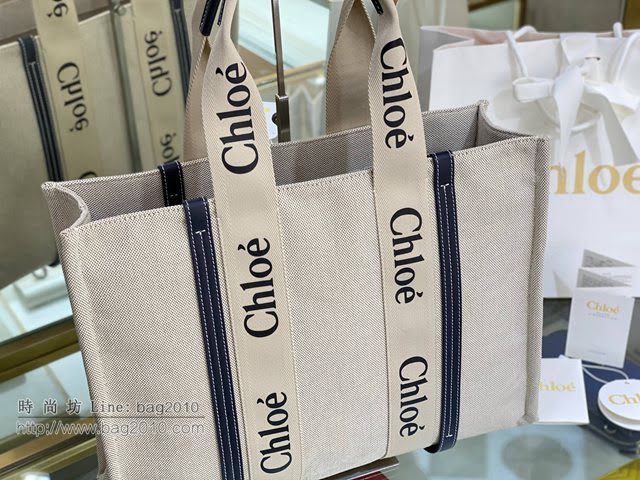 Chloe女包 克洛伊經典Woody Tote大號手袋 Chloe帆布托特包購物袋  jjh1254